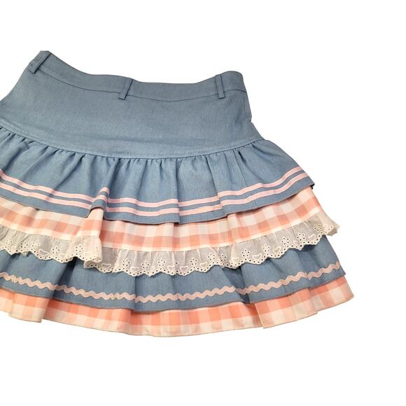 Preppy Lolita Kawaii Skirts Sweet Mini Women Cute Denim Skirt Y2K Cake Skirt M - Picture 6 of 12